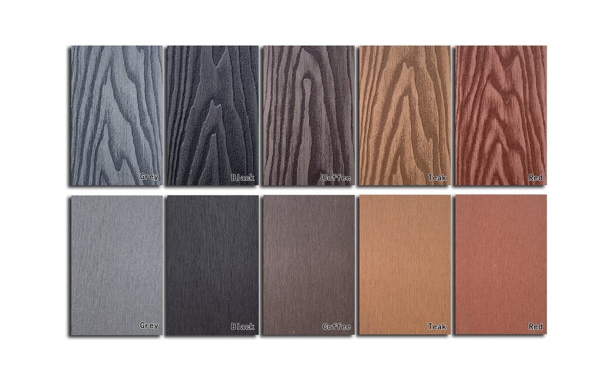 Elas-Wood rubber co-extrusion decking profiles and colours