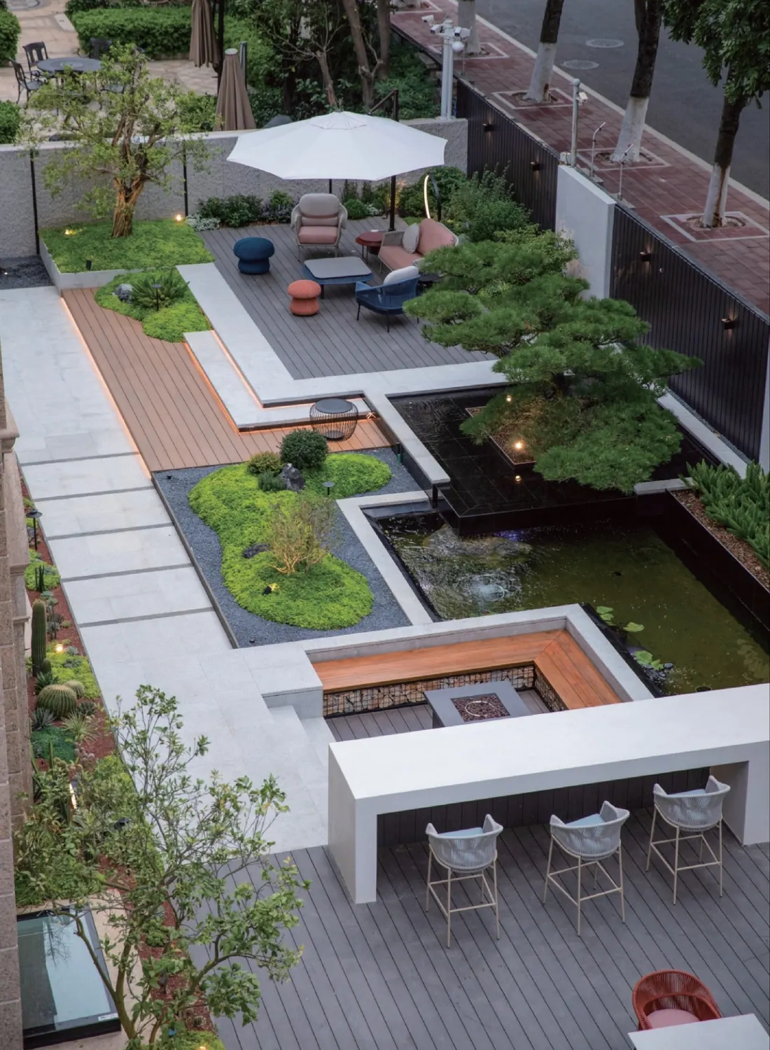 Courtyard and landscape